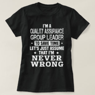 T-shirt Responsable du groupe Assurance qualité