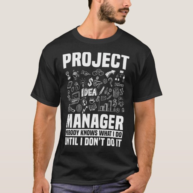 T-shirt Responsable du projet Employé Exécution de la plan (Devant)