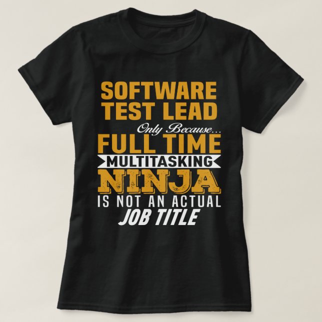 T-shirt Responsable du test logiciel (Design devant)