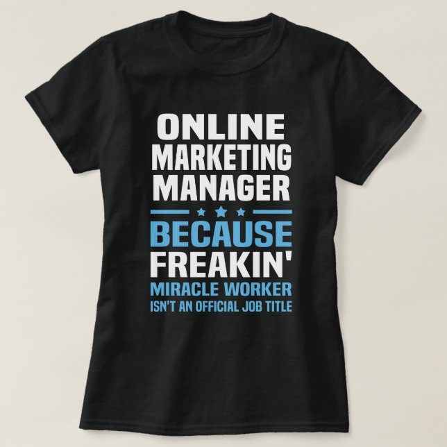 T-shirt Responsable marketing en ligne (Design devant)