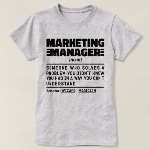 T-shirt Responsable Marketing Noun Spécialiste Publicité