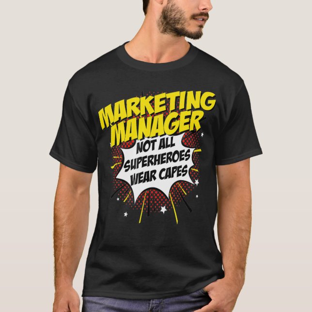 T-shirt Responsable Marketing Superhero Funny Comic Dons T (Devant)