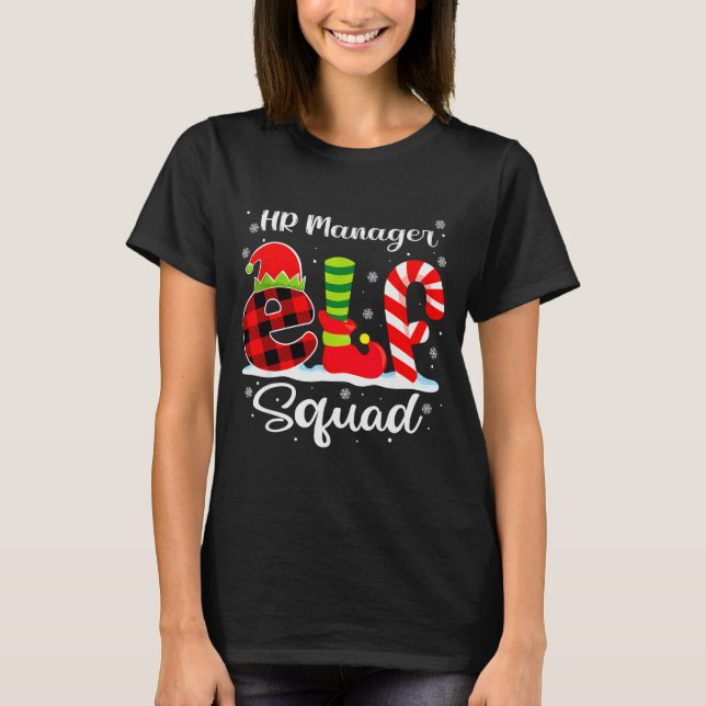 T-shirt Responsable RH Elf Squad Recruteur de Noël Corresp (Devant)