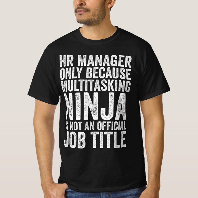 T-shirt Responsable RH uniquement parce que multitâche  (Devant)