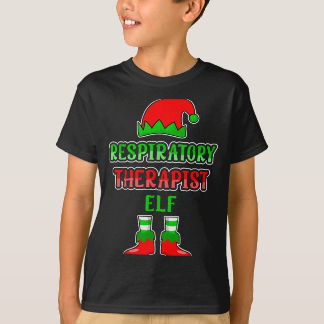 T-shirt Resratory Therast Elf Resratory Therapy Christmas  (Devant)