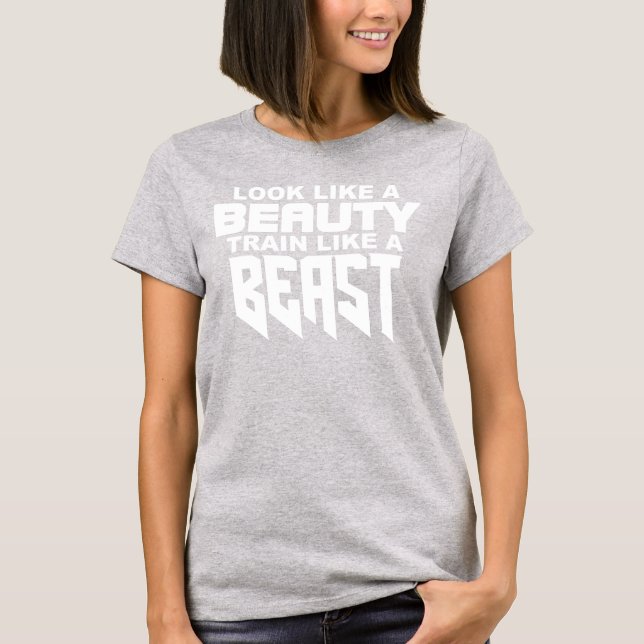 T-shirt Ressemblent À Un Train De BEAUTÉ Comme Un BÊTE (Devant)