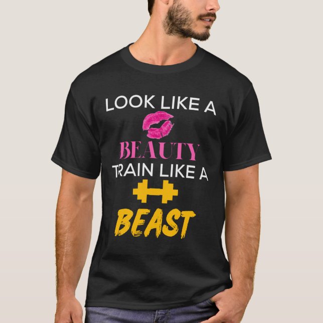 T-shirt Ressemblent À Un Train De Beauté Comme Une Bête Dr (Devant)