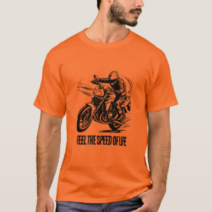 T-shirt Ressentez la vitesse de la vie, coureur en mouveme