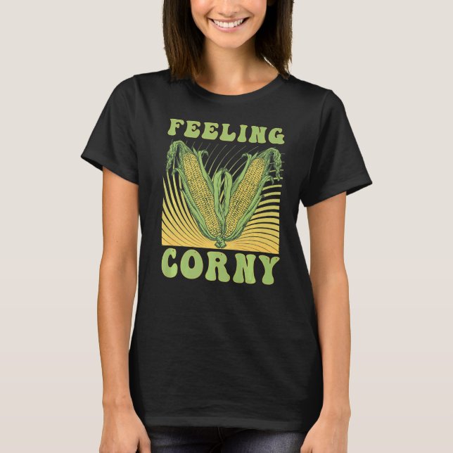 T-shirt Ressentir Corny Corn Pun (Devant)