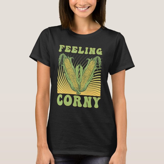 T-shirt Ressentir Corny Corn Pun 1 (Devant)