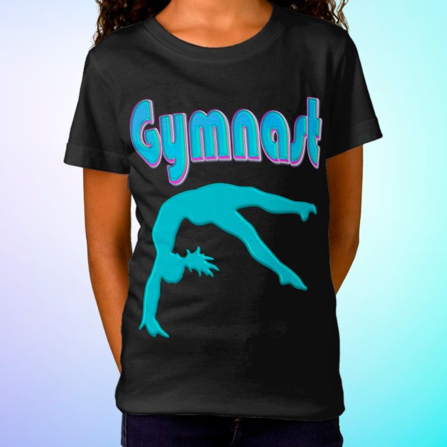 T-Shirt Ressort de gymnastique Départ Turquoise (Créateur téléchargé)