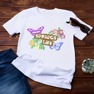 T-shirt Ressorts Saison de Vie Couleur Fleurs et Papillons
