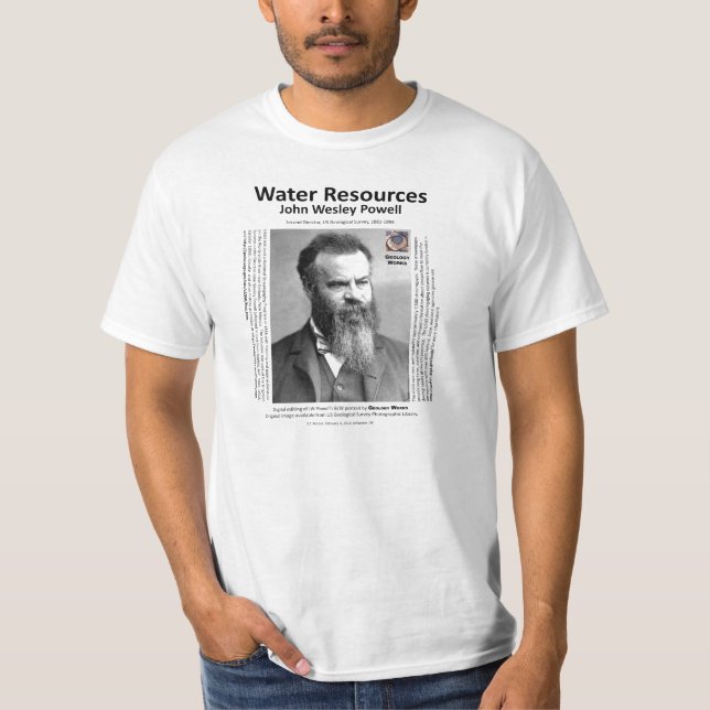 T-shirt Ressources en eau II - John Wesley Powell (Devant)