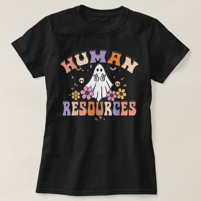 T-shirt Ressources humaines Bow Crew Halloween Corresponda (Design devant)