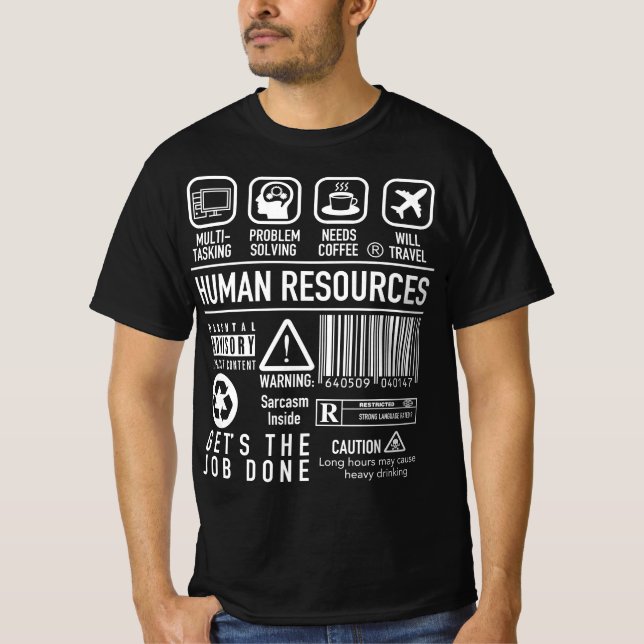 T-shirt Ressources humaines - Symboles de définition du ge (Devant)