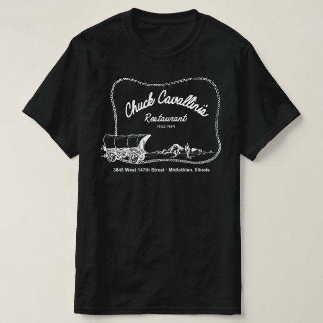 T-shirt Restaurant de Chuck Cavallini, Midlothian, Illinoi (Design devant)