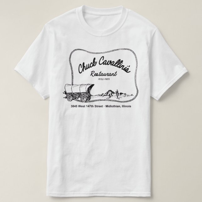 T-shirt Restaurant de Chuck Cavallini, Midlothian, Illinoi (Design devant)