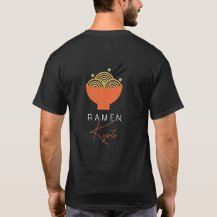 T-shirt Restaurant de Ramen/Japonais Affaires Moderne Noir