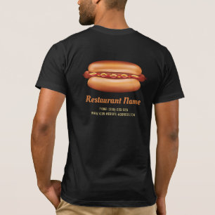 T-shirt Restaurant de restauration rapide Hot Dog Logo per