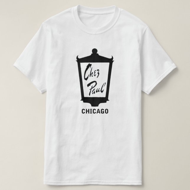 T-shirt Restaurant français Chez Paul, Chicago (Design devant)