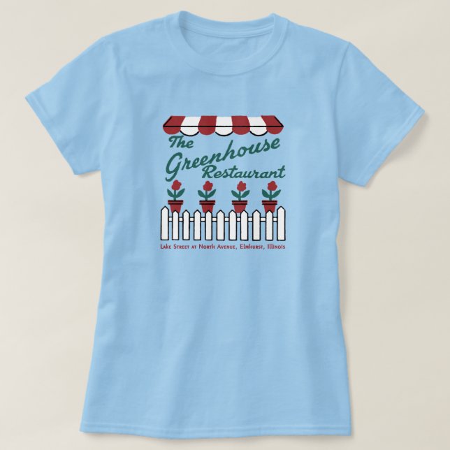 T-shirt Restaurant Greenhouse, Elmhurst, Illinois (Design devant)