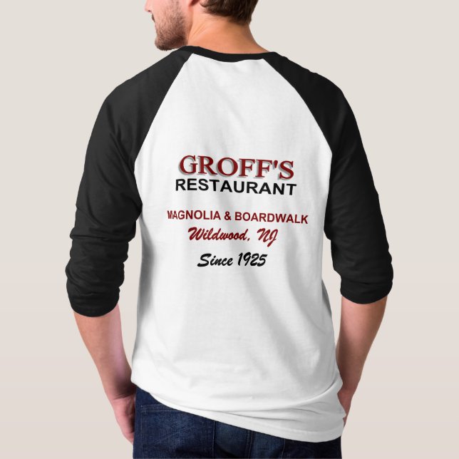 T-shirt Restaurant Groff's Noir Long Manche 86 (Dos)
