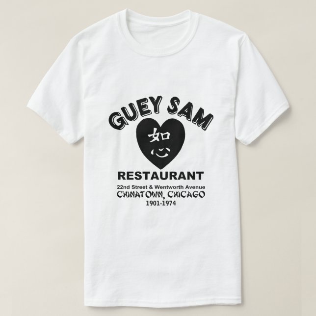 T-shirt Restaurant Guey Sam, Chinatown, Chicago, IL (Design devant)