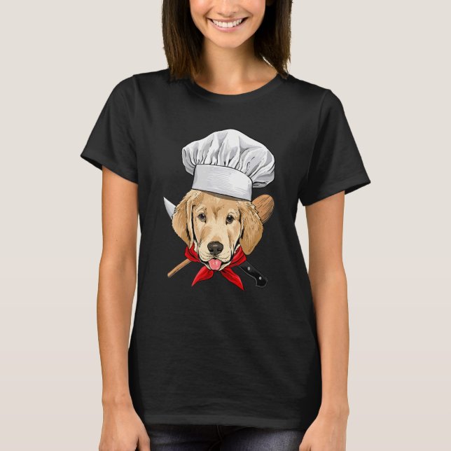 T-shirt Restaurant Labrador Retriever Chef Cuisinier Chien (Devant)