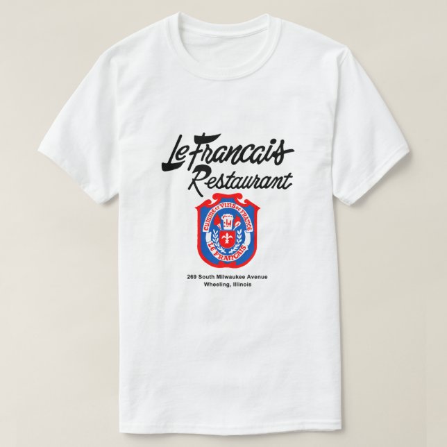 T-shirt Restaurant Le Francais, Roue, Illinois (Design devant)