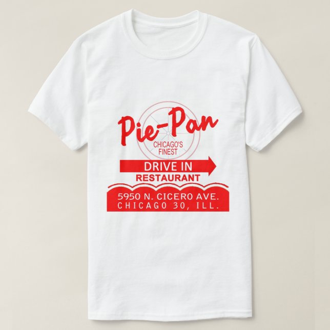T-shirt Restaurant Pie-Pan Drive-In, Chicago, Illinois (Design devant)