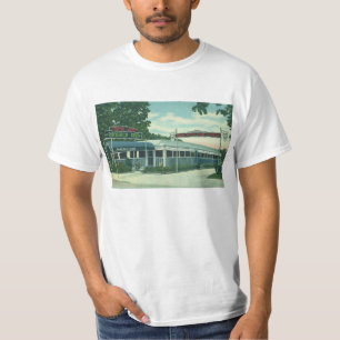 T-shirt Restaurant Vintage, diner rétro au bord de la rout