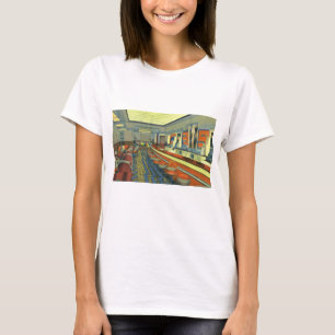 T-shirt Restaurant Vintage, Intérieur de Diner Rétro au Bo