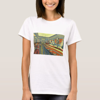 T-shirt Restaurant Vintage, Intérieur de Diner Rétro au Bo
