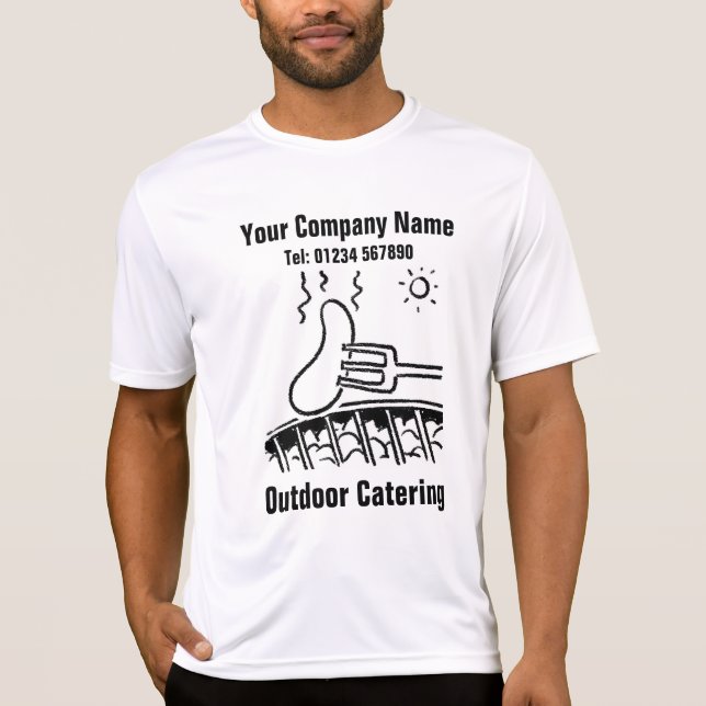 T-shirt Restauration en plein air barbecue ou barbecue (Devant)