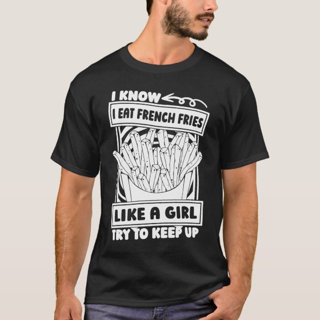 T-shirt Restauration rapide Chips de pommes de terre frite (Devant)