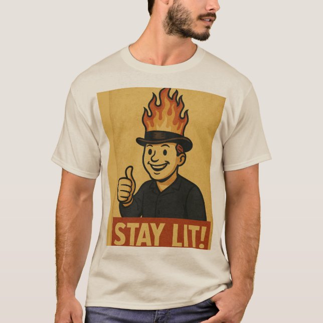 T-shirt Reste allumé (Devant)