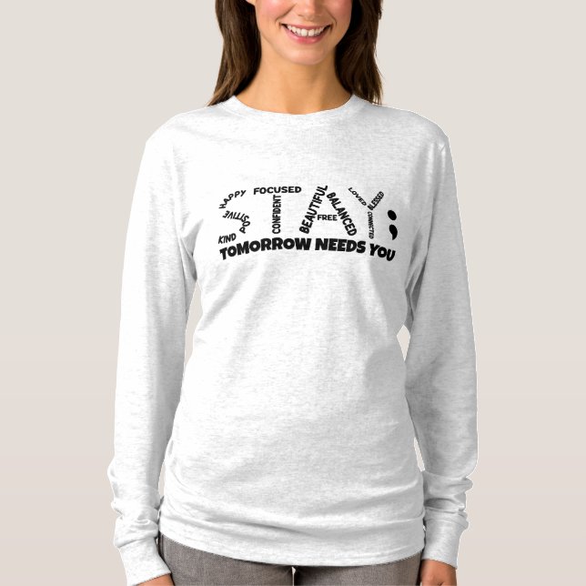 T-shirt Reste demain a besoin de toi (Devant)