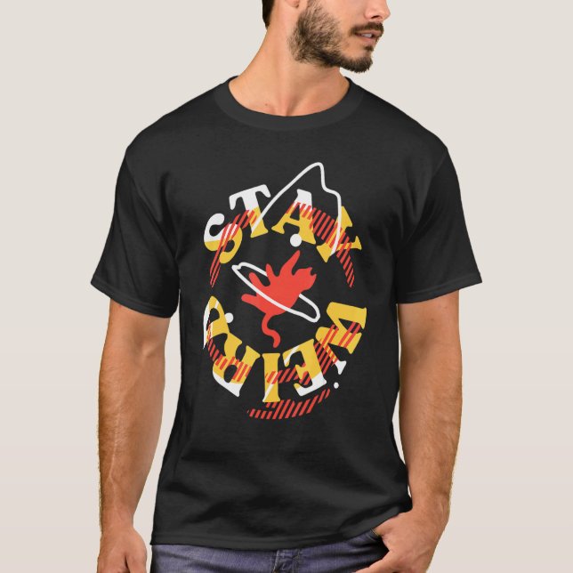 T-shirt Reste Drôle Chat (Devant)