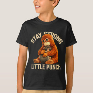 T-shirt Reste fort petit coup mignon design de singe