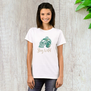 T-shirt Reste Sauvage Crâne Barbu Moderne