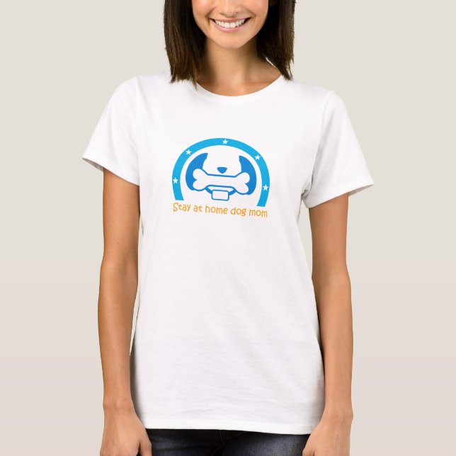 T-shirt rester à la maison mère chien (Devant)