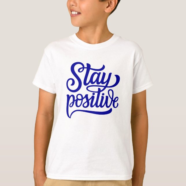T-shirt Rester bleu positif (Devant)