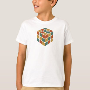 T-shirt Rester Cube Puzzle de style rétro du cube logiqu
