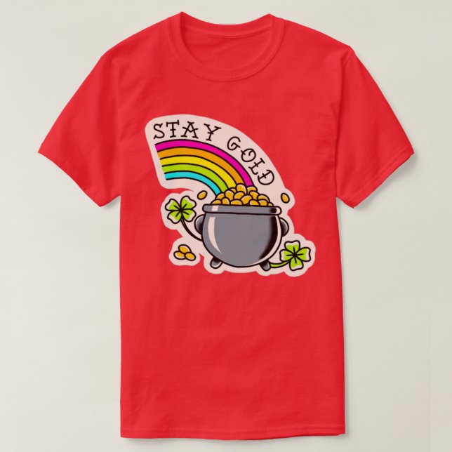 T-shirt rester en or (Design devant)