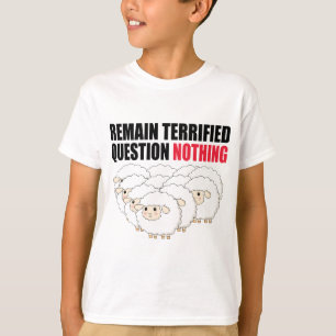 T-shirt Rester Terrifié Question Rien Mouton