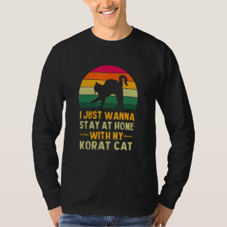 T-shirt Restez à la maison avec My Korat Chat Funny Chat M
