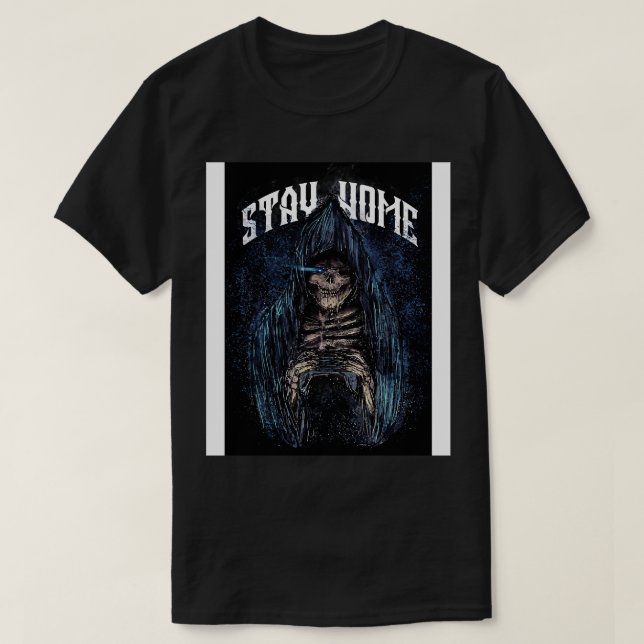 T-shirt Restez à la maison et jouez (Design devant)