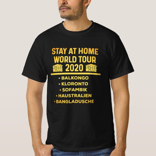 T-shirt Restez à la maison survivant du virus 2020 (Devant)