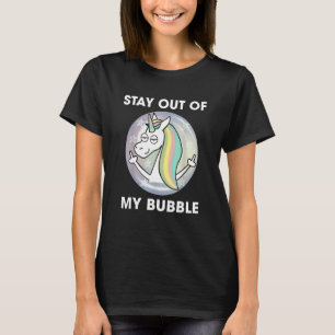 T-shirt Restez À L'Écart De Ma Bubble Cute Introvert Unico