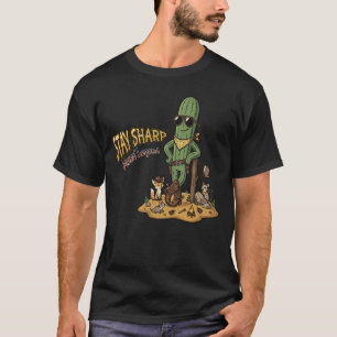 T-shirt Restez Aiguisé Légende du Désert Cowboy Cactus Ill